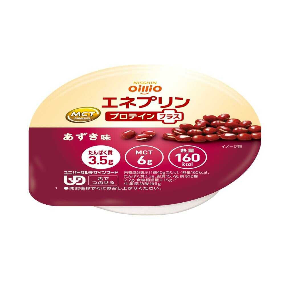 ◆日清オイリオ エネプリン プロテインプラス あずき味 40g   [24個セット]