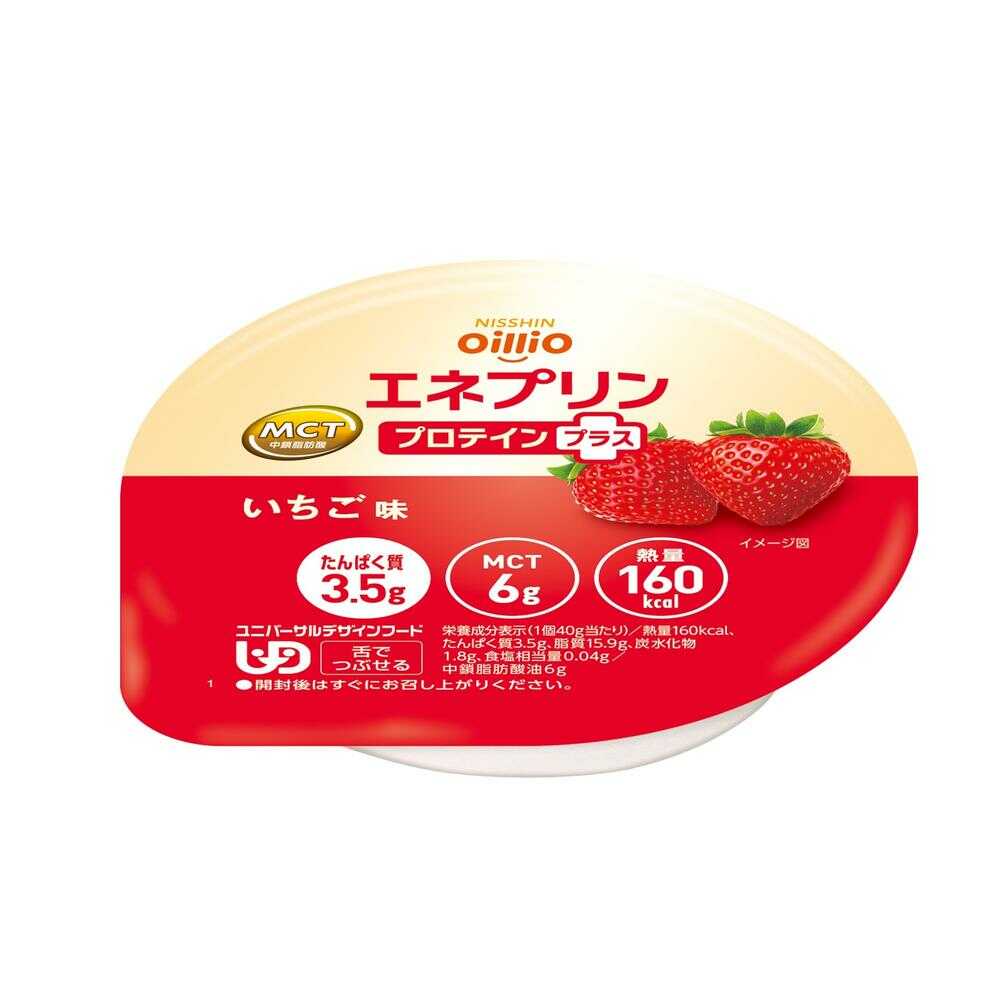 ◆日清オイリオ エネプリン プロテインプラス いちご味 40g   [24個セット]