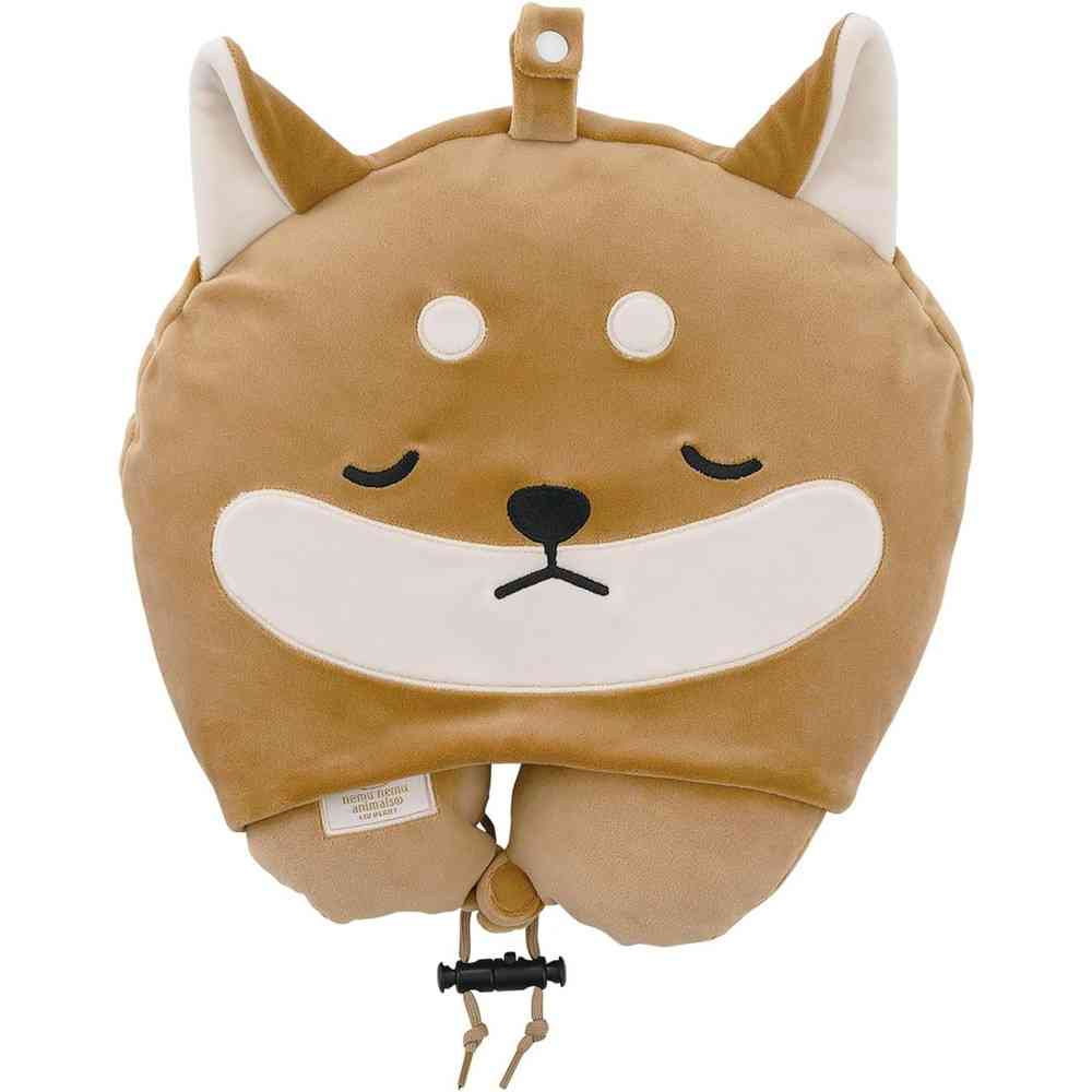 りぶはあと プレミアムねむねむアニマルズ フード付きネックピロウ コタロウ