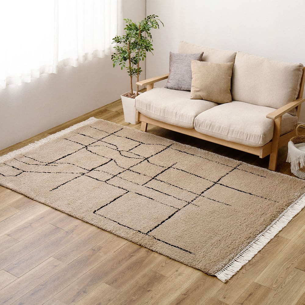 ウィルトンラグ BEDOUIN ケユラ 約133×190cm 【直送品】 返品・キャンセル・他商品と同時購入は不可