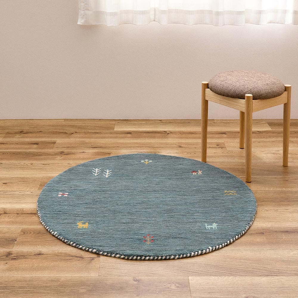 ギャッベ TX 90R ブルー 【直送品】 返品・キャンセル・他商品と同時購入は不可