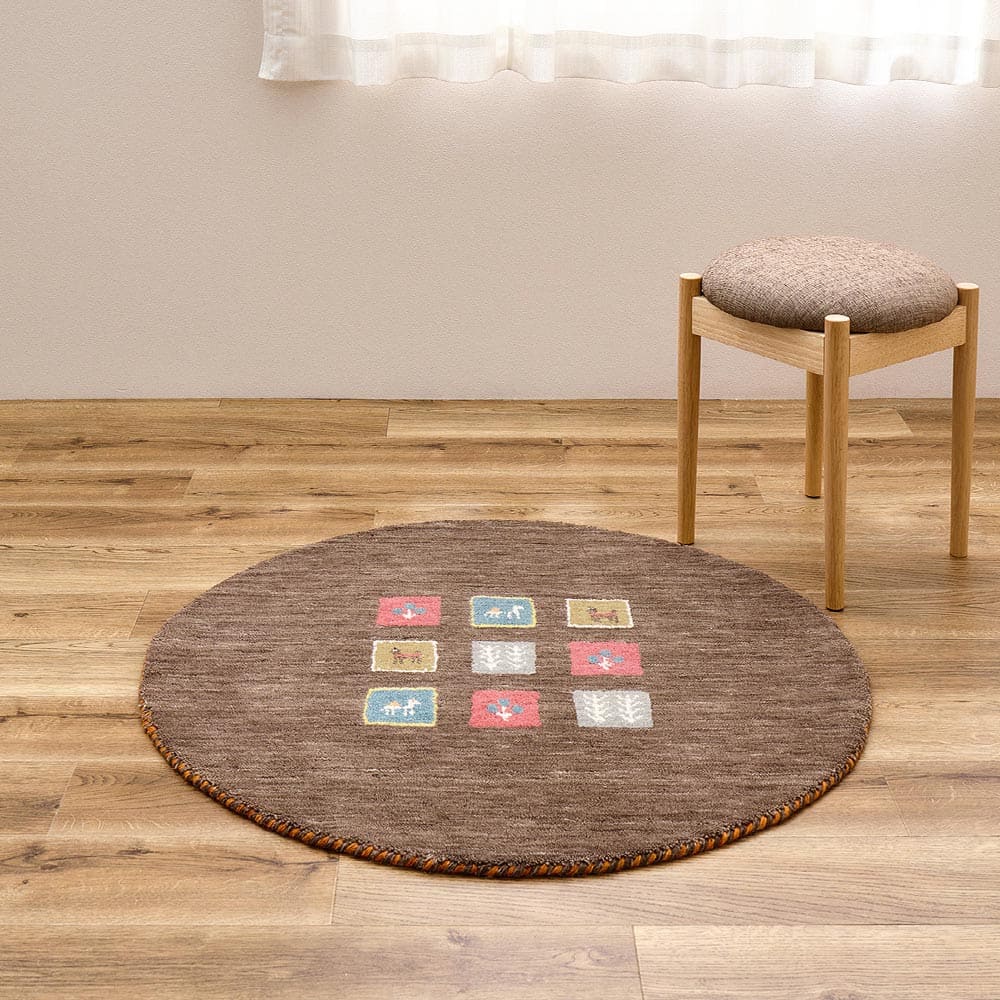 ギャッベ TX 90R ブラウン 【直送品】 返品・キャンセル・他商品と同時購入は不可