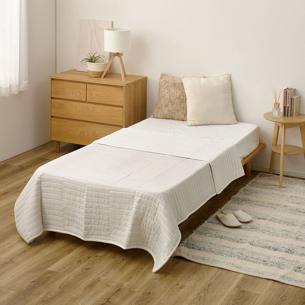 デザインガーゼケット ダブル 約180×200cm ライン メーカー直送 ▼返品・キャンセル不可【他商品との同時購入不可】