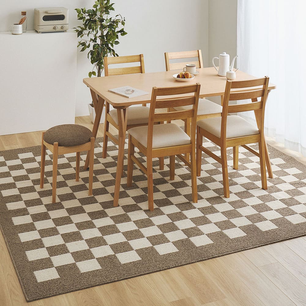 ダイニングラグ モニカ 約240×330cm ベージュ 【直送品】 返品・キャンセル・他商品と同時購入は不可