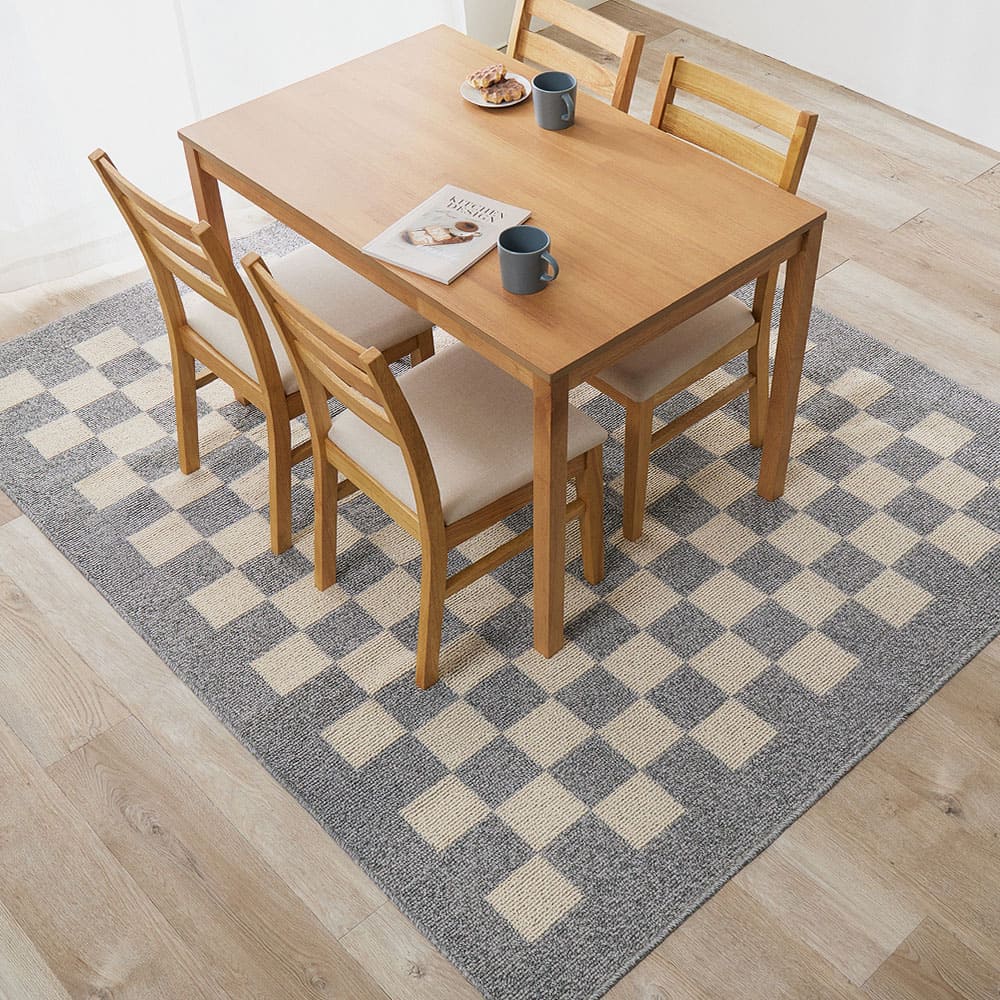 ダイニングラグ モニカ 約180×220cm グレー 【直送品】 返品・キャンセル・他商品と同時購入は不可