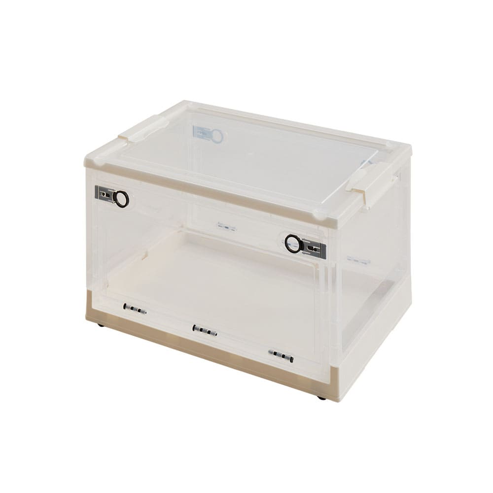 折りたたみ収納ボックス クリア L 42L 3個セット メーカー直送 ▼返品・キャンセル不可【他商品との同時購入不可】