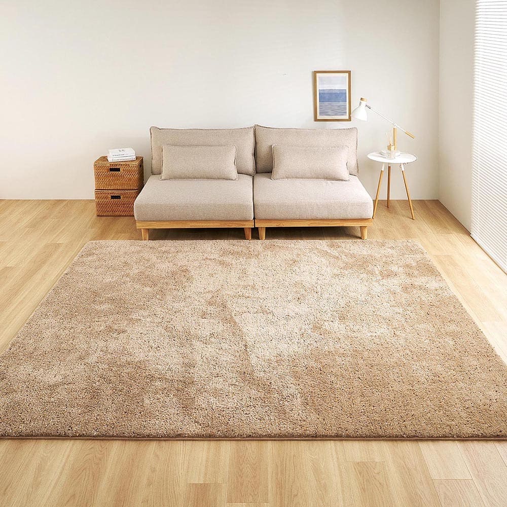 ミックスシャギーラグリーヴァ 約90×140cmブラウン 【直送品】 返品・キャンセル・他商品と同時購入は不可