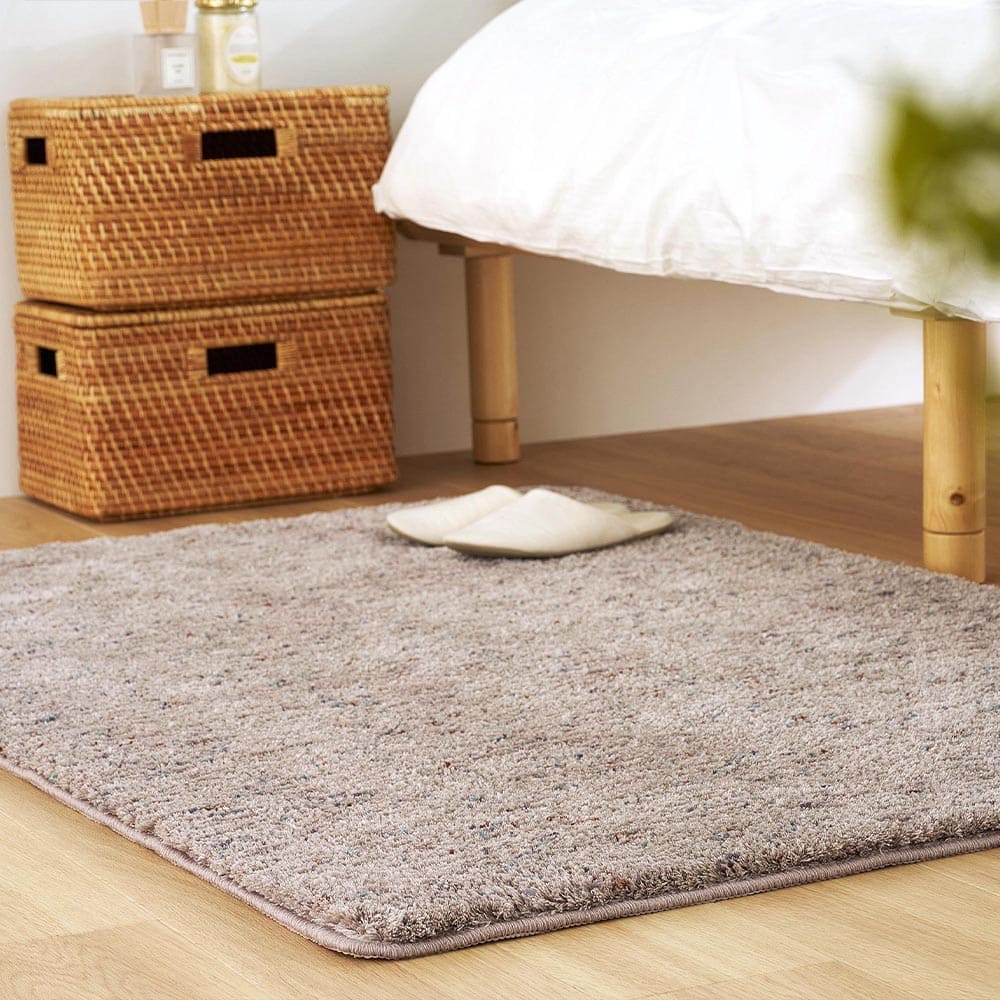 ミックスシャギーラグリーヴァ 約200×250cmグレージュ 【直送品】 返品・キャンセル・他商品と同時購入は不可