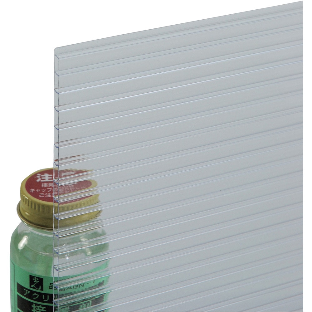 ポリカ中空ボード450×900×4mm透明2枚入 メーカー直送 ▼返品・キャンセル不可[他商品との同時購入不可]