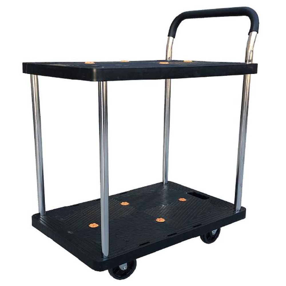 静かな樹脂台車2段 AK-150-2B メーカー直送 ▼返品・キャンセル不可【他商品との同時購入不可】