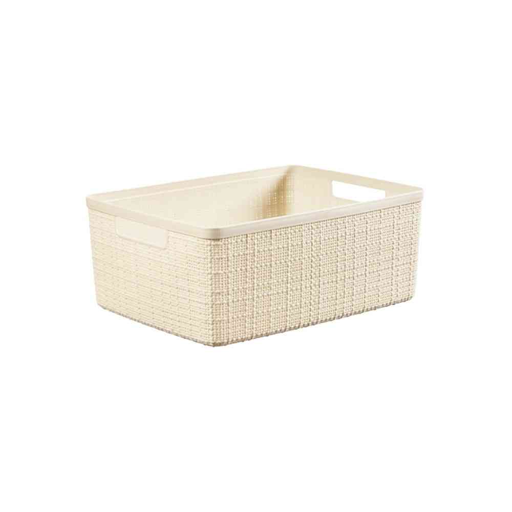 藤栄 Jute（ジュート） ミディアムバスケット 12L ホワイト
