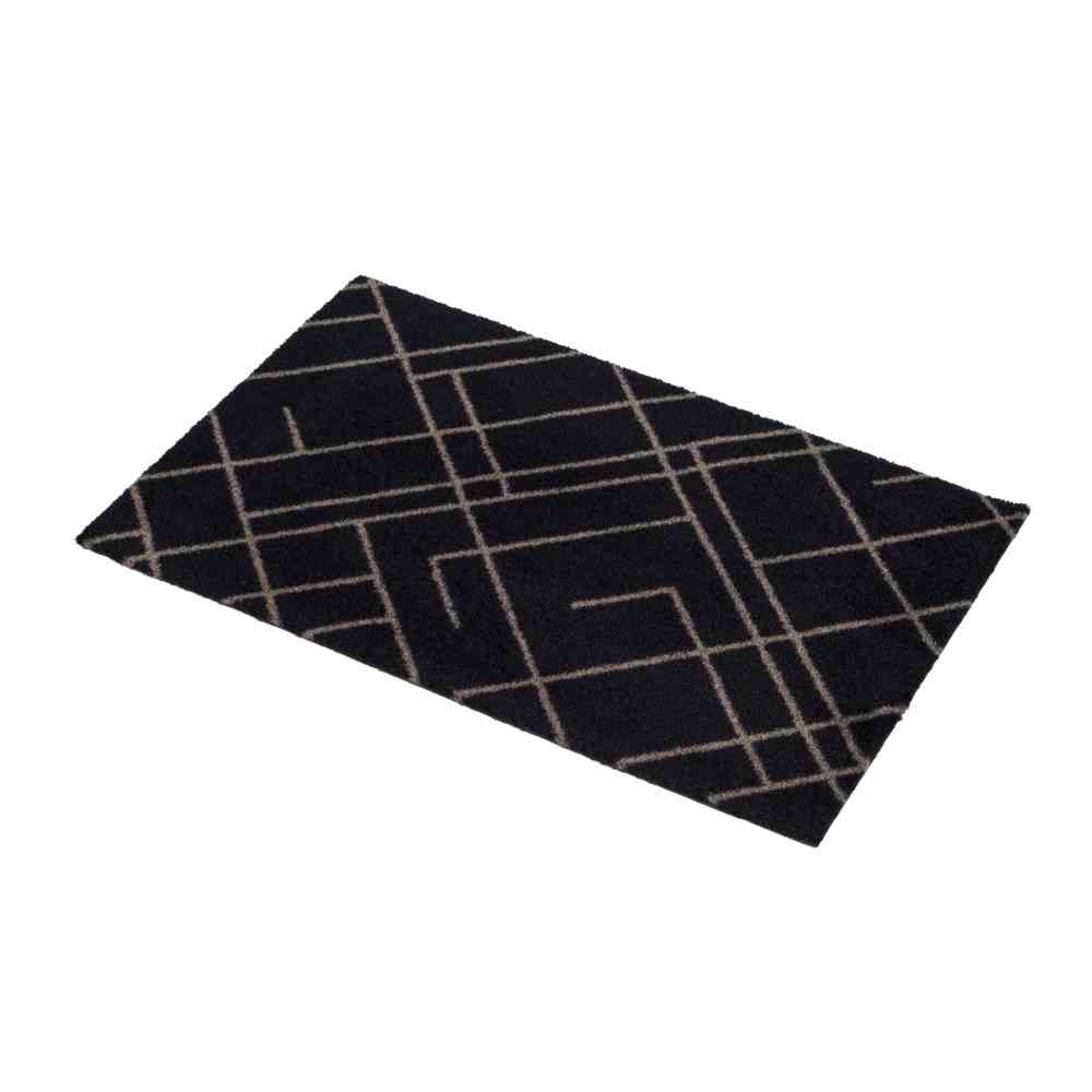 藤栄 tica copenhagen（チカ コペンハーゲン） フロアマット 40×60 LINES Black／Sand