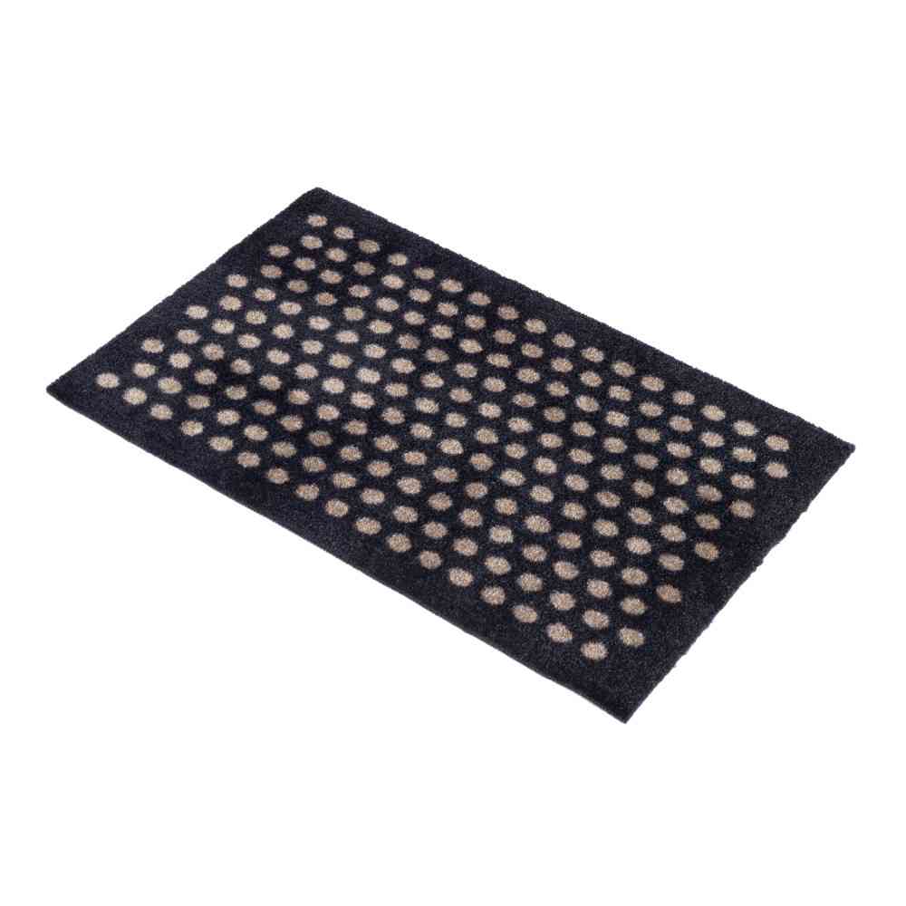 藤栄 tica copenhagen（チカ コペンハーゲン） フロアマット 40×60 DOT Black／Sand