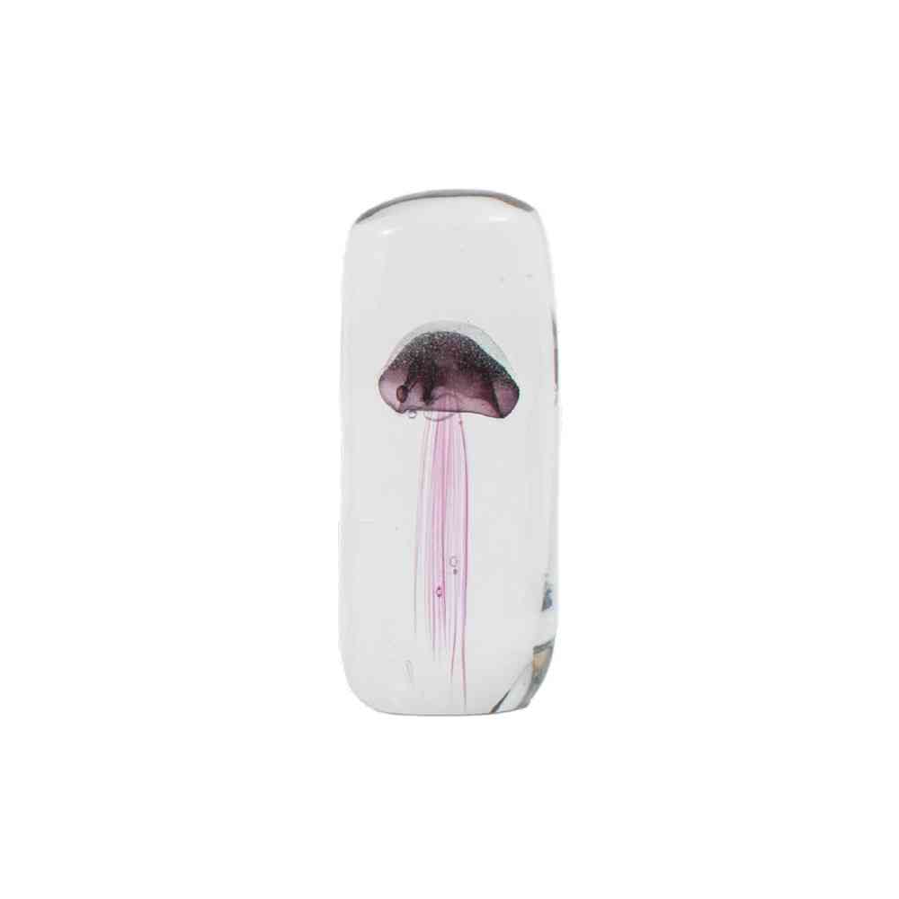 藤栄 ガラスインテリアオブジェ（Glass interior objects） クラゲ M ピンク