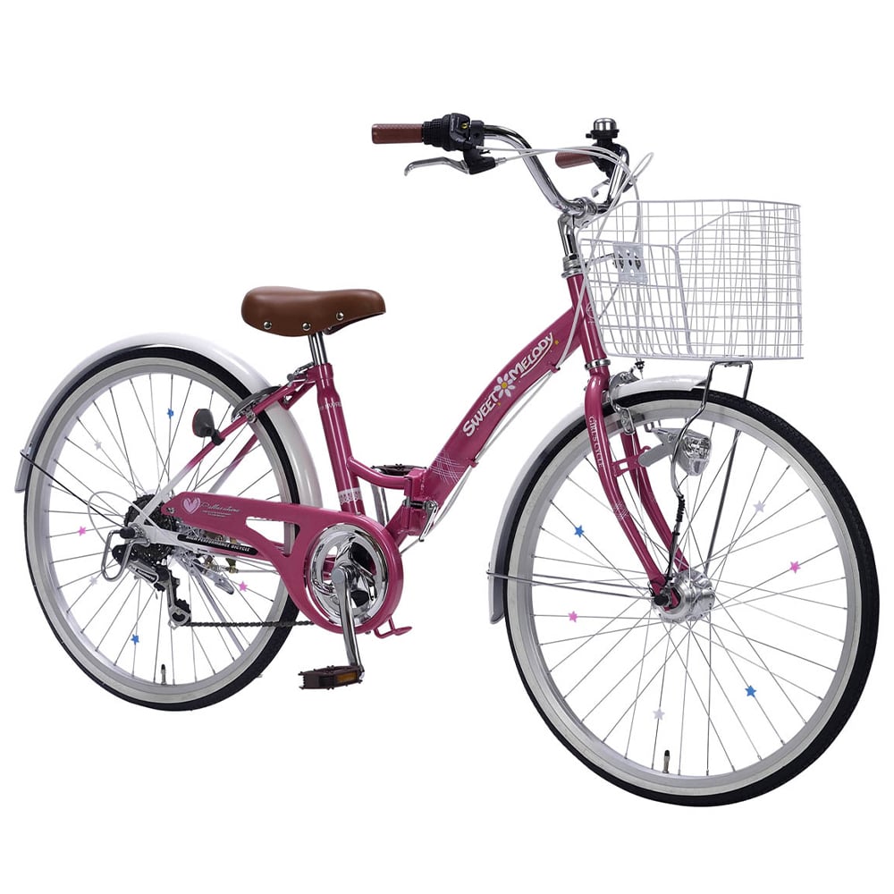 子供用自転車 24インチ 6段変速 オートライト M-804F メーカー直送▼返品・キャンセル不可【他商品との同時購入不可】