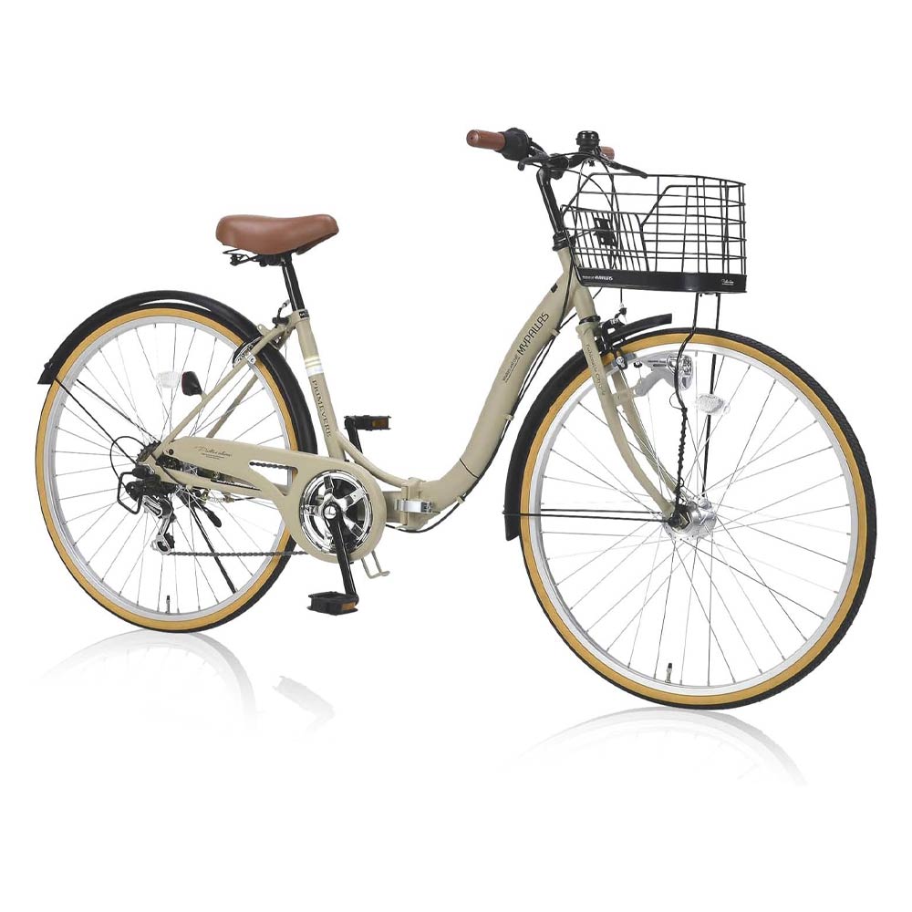 折りたたみシティサイクル 6段変速 オートライト MC509 メーカー直送▼返品・キャンセル不可【他商品との同時購入不可】