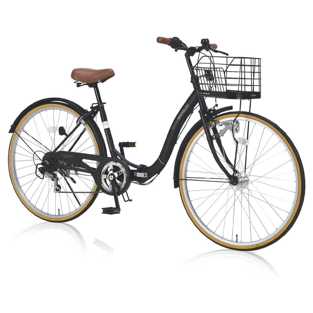 折りたたみシティサイクル 6段変速 オートライト MC509 メーカー直送▼返品・キャンセル不可【他商品との同時購入不可】