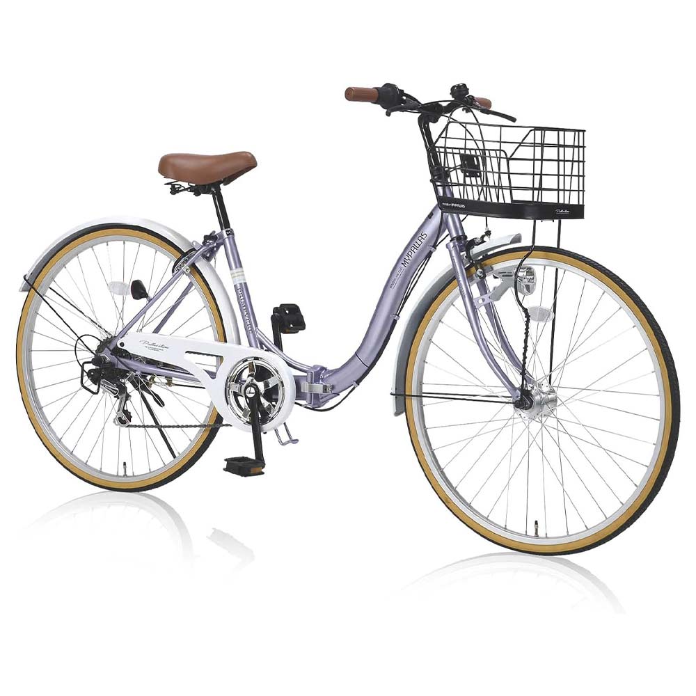 折りたたみシティサイクル 6段変速 オートライト MC509 メーカー直送▼返品・キャンセル不可【他商品との同時購入不可】