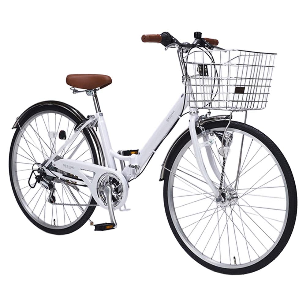 折りたたみシティサイクル 6段変速 オートライト MC550 メーカー直送▼返品・キャンセル不可【他商品との同時購入不可】