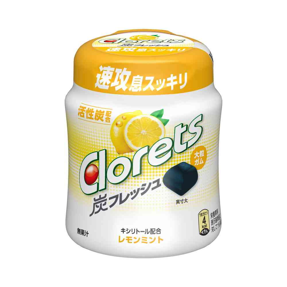 ◆モンテリーズ クロレッツ炭フレッシュ レモンミントボトル 112g [6個セット]