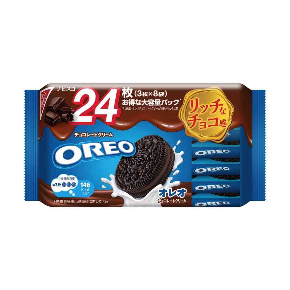 ◆モンテリーズ オレオ ファミリーパック チョコレートクリーム 24枚 [12個セット]