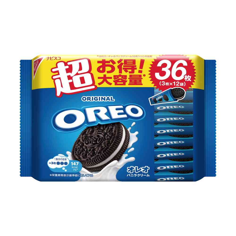 ◆【クール便】モンテリーズ オレオ メガパック バニラクリーム 36枚（個包装3枚×8袋）   [15個セット]