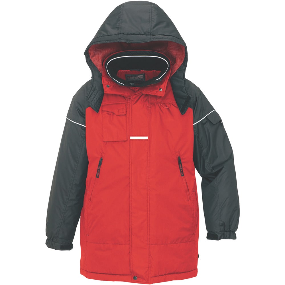 防寒コート レッドL AZ6060009L メーカー直送 ▼返品・キャンセル不可[他商品との同時購入不可]