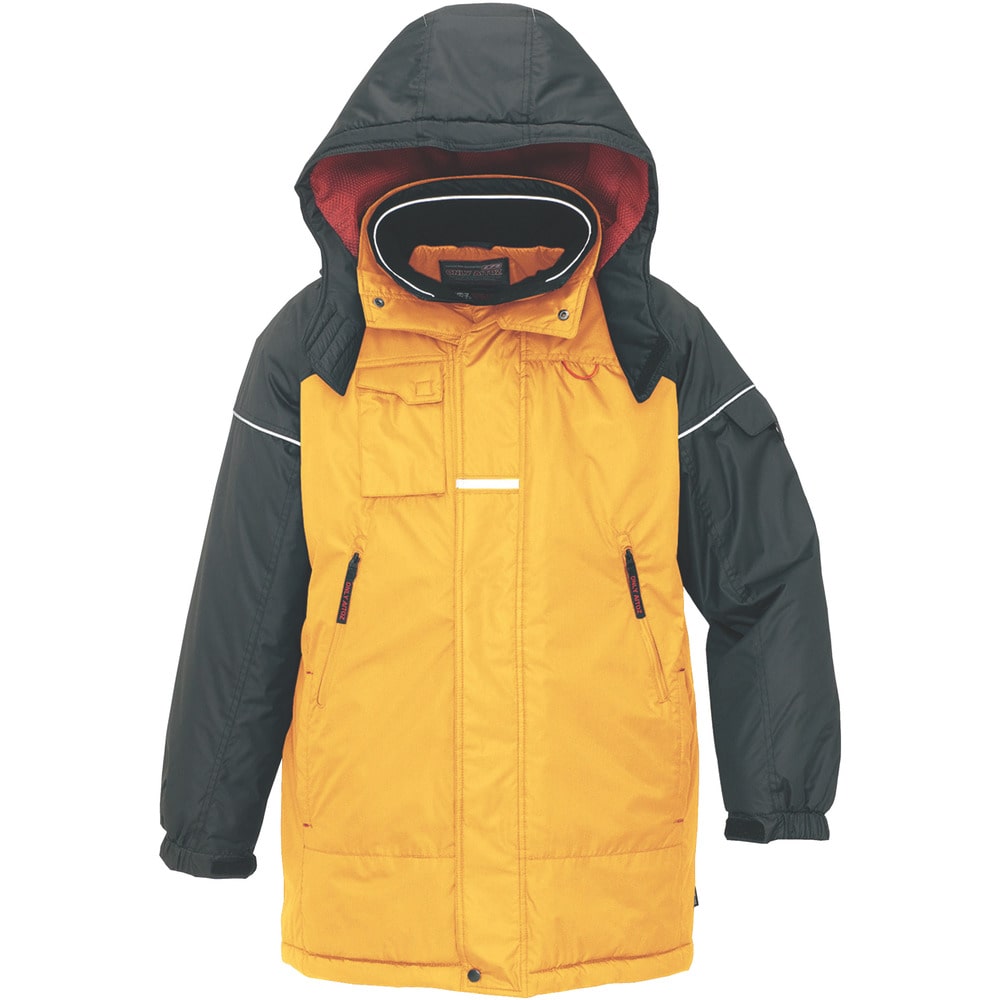 防寒コート イエローL AZ6060019L メーカー直送 ▼返品・キャンセル不可[他商品との同時購入不可]