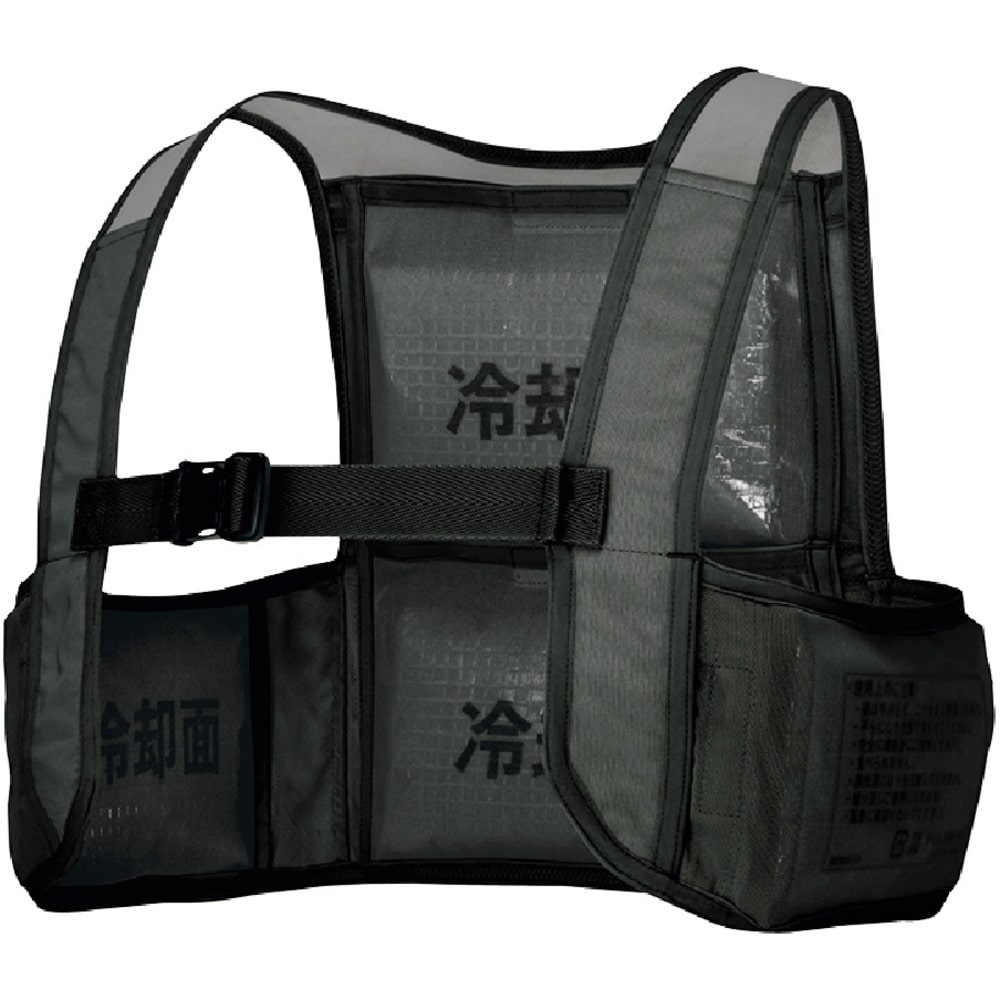 アイトス アイスベスト（アイスパック4個付） ブラック XL メーカー直送 ▼返品・キャンセル不可【他商品との同時購入不可】