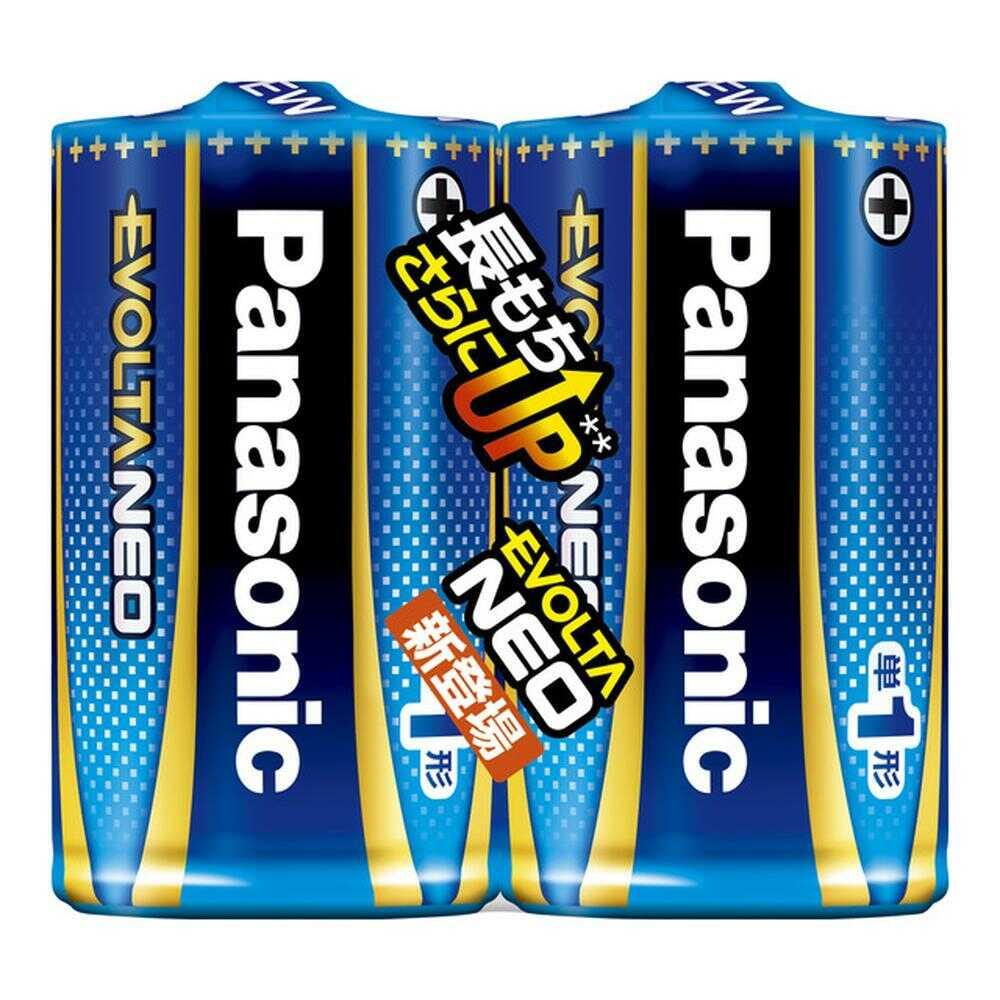 パナソニック Panasonic エボルタNEO 単1×2本 10年保存可能 1.5V LR20NJ／2SE