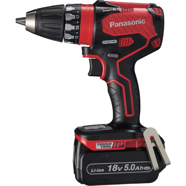 Panasonic デュアル 18V5.0Ah 充電式ドリルドライバー 赤 【直送品】 返品・キャンセル・他商品と同時購入は不可