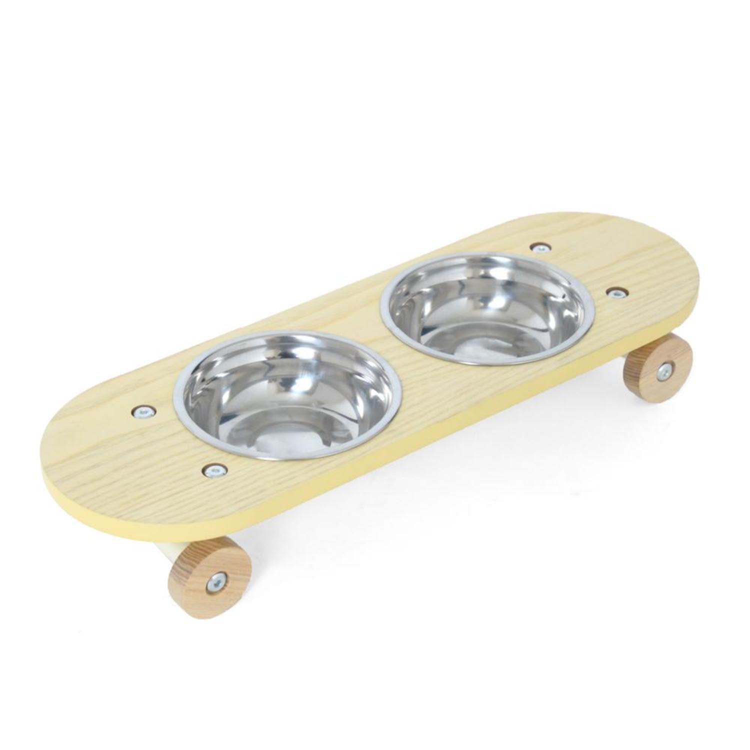 ペット用エサ皿 スケートプレート ナチュラル 小 326837 メーカー直送 ▼返品・キャンセル不可[他商品との同時購入不可]