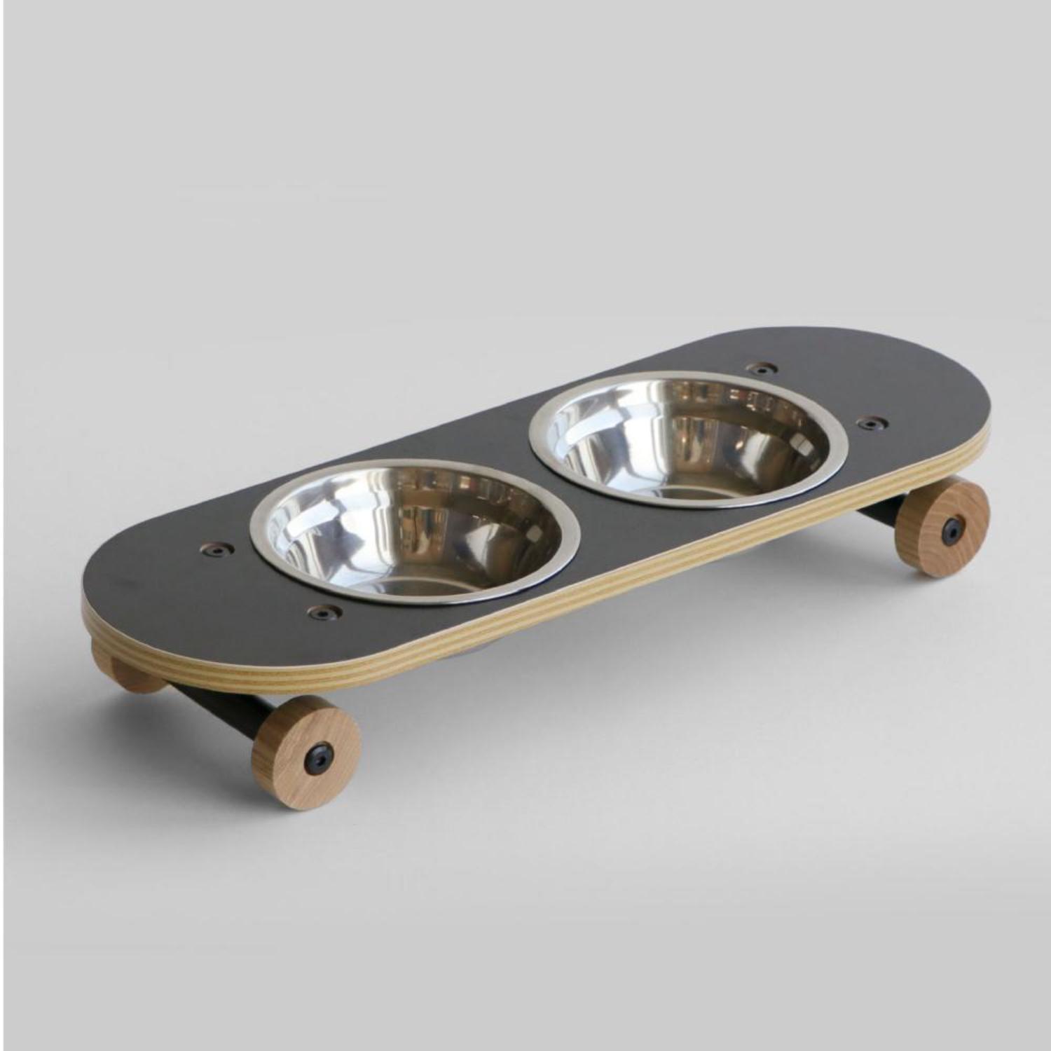 ペット用エサ皿 スケートプレート ブラック 小 326838 メーカー直送 ▼返品・キャンセル不可[他商品との同時購入不可]