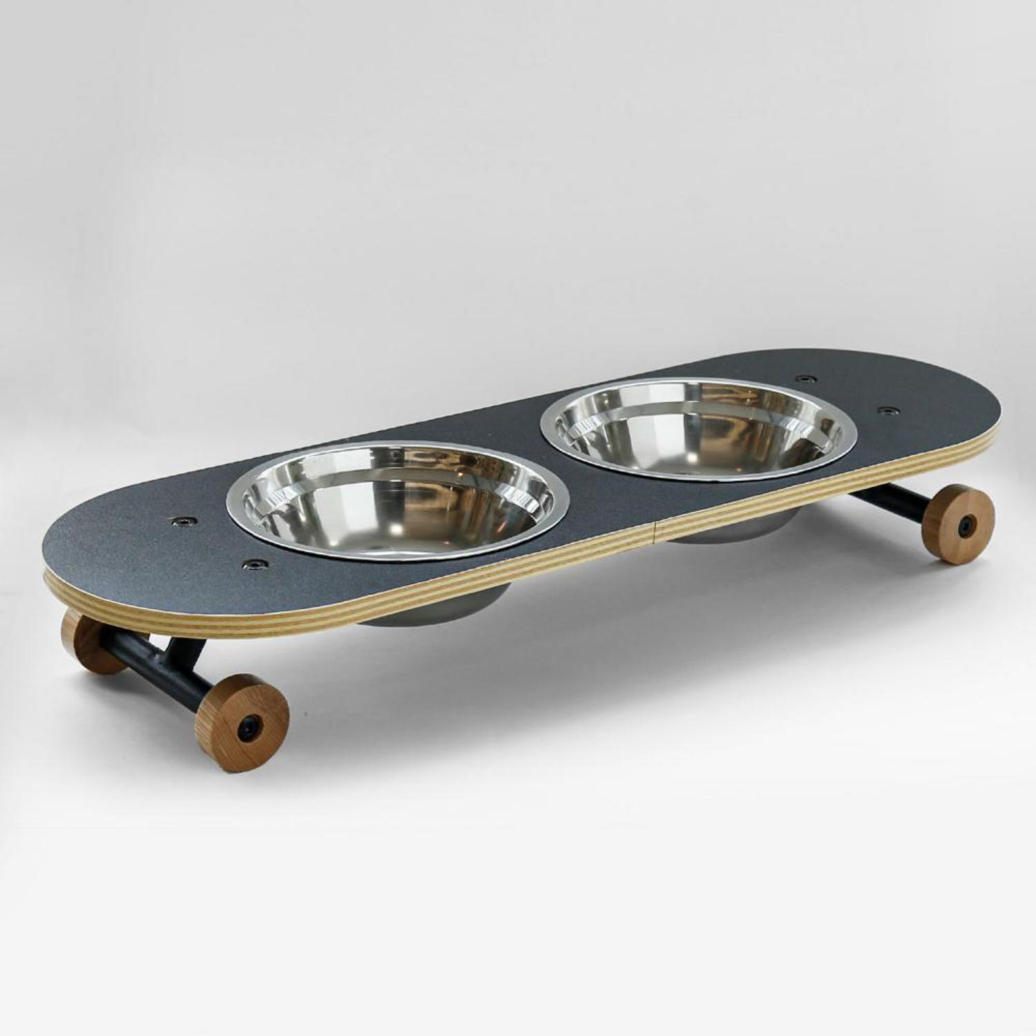 ペット用エサ皿 スケートプレート ブラック 大 352915 メーカー直送 ▼返品・キャンセル不可[他商品との同時購入不可]