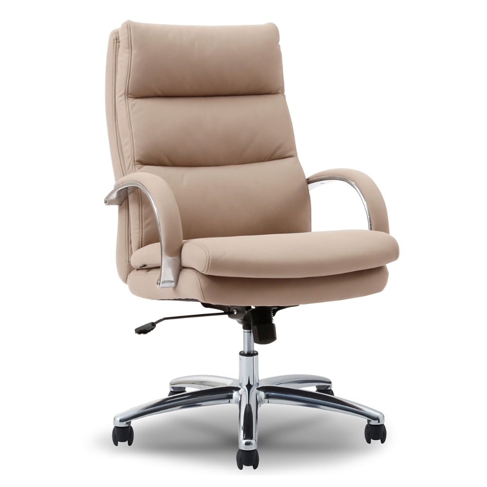 デスクチェア グラント ハイタイプ シルキーファイバー ベージュ 【直送品】 返品・キャンセル・他商品と同時購入は不可