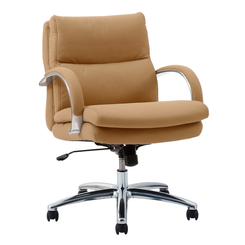 デスクチェア グラント ロータイプ シルキーファイバー キャメル 【直送品】 返品・キャンセル・他商品と同時購入は不可