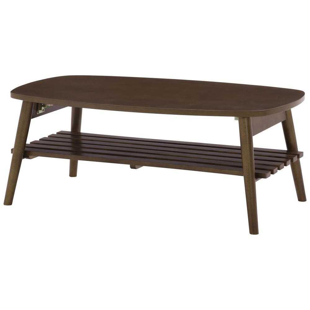 センターテーブル 幅90cn レシピ ブラウン メーカー直送 ▼返品・キャンセル不可【他商品との同時購入不可】