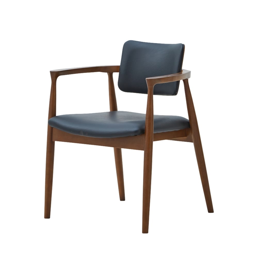 ダイニングチェア カストロ ブラウン 合成皮革 座面ブラック 【直送品】 返品・キャンセル・他商品と同時購入は不可