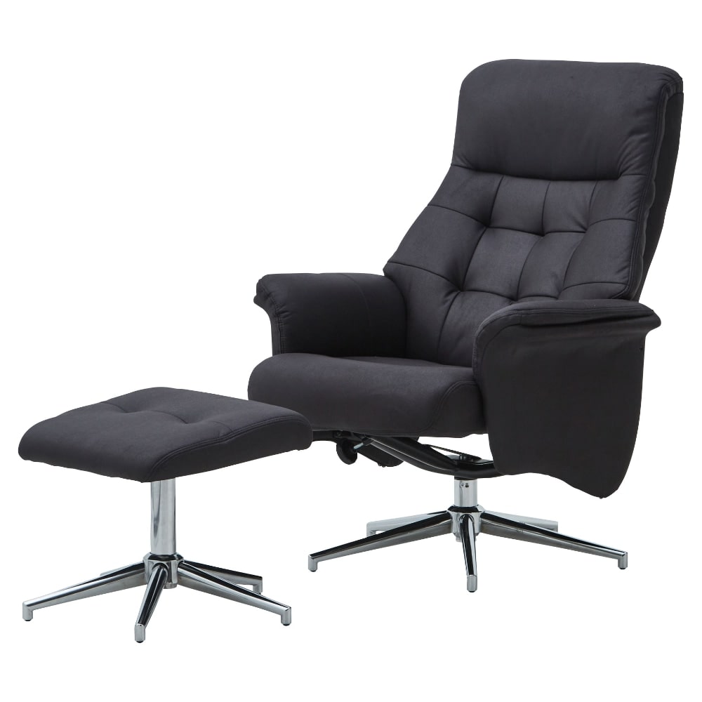 リクライナー ドルフィン レザーファブリック ブラック 【直送品】 返品・キャンセル・他商品と同時購入は不可