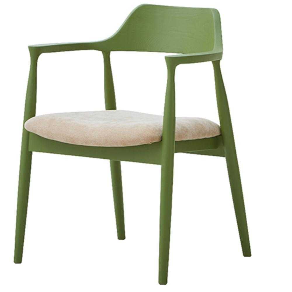 ダイニングチェア ロジャーC型 フォレストグリーン 布座アイボリー メーカー直送 ▼返品・キャンセル不可【他商品との同時購入不可