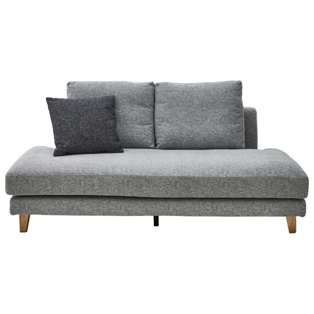 3人掛け肘無しソファ レイモンズ ナチュラル脚タイプ ライトグレー メーカー直送 ▼返品・キャンセル不可【他商品との同時購入不可