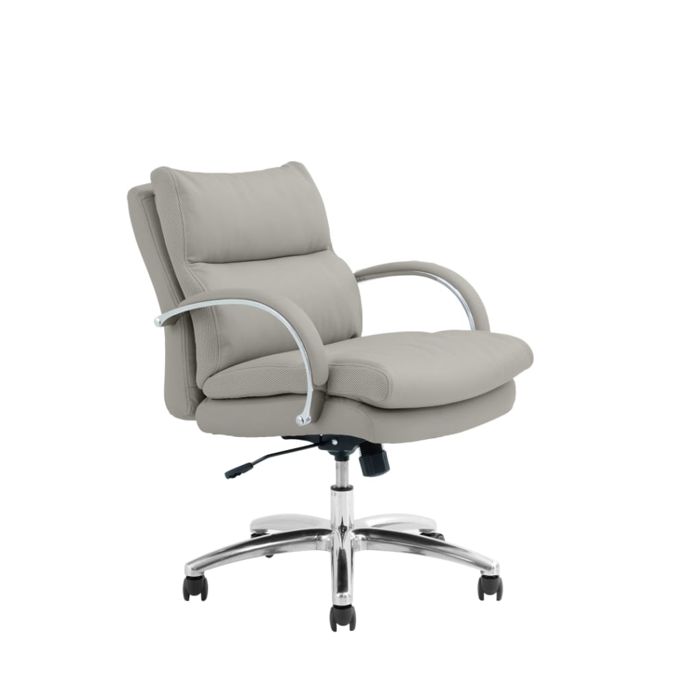 デスクチェア グラント ロータイプ 合成皮革 グレージュ 【直送品】 返品・キャンセル・他商品と同時購入は不可