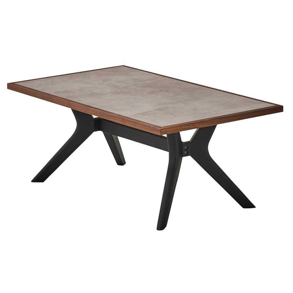 ラミン センターテーブル 幅100cm ブラウン メーカー直送 ▼返品・キャンセル不可【他商品との同時購入不可】