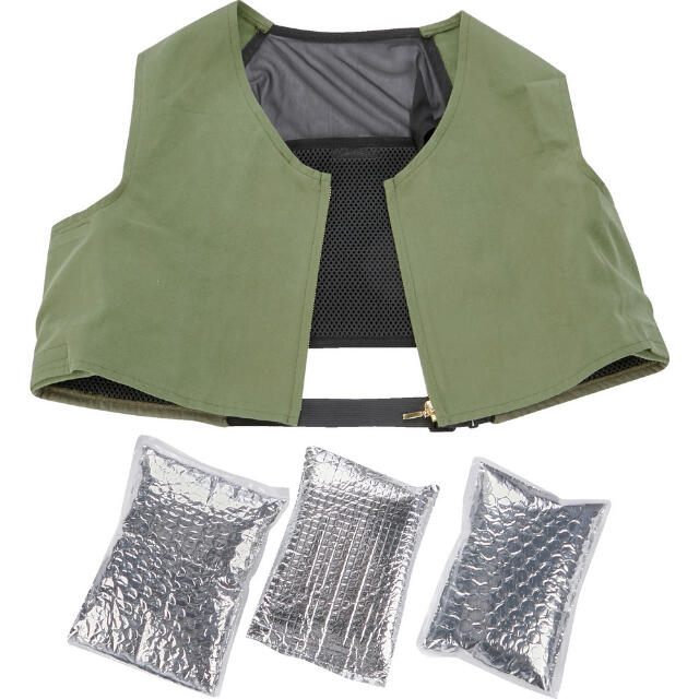 TRUSCO アイシングベスト 前面コットンタイプ 保冷剤3個セット 【直送品】 返品・キャンセル・他商品と同時購入は不可