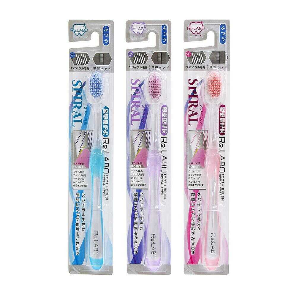 シーズワン SDリラボ コンパクトスパイラル歯ブラシ ふつう 1本○色の選択不可   [12個セット]