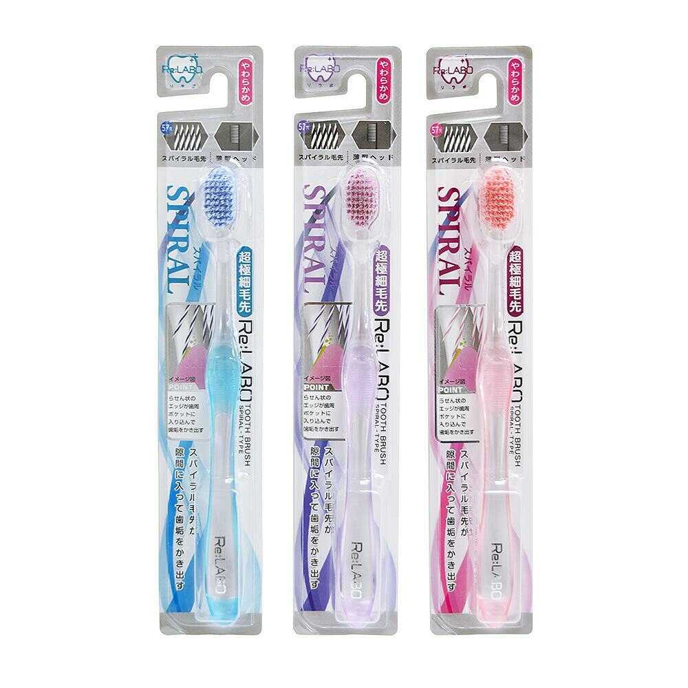 シーズワン SDリラボ コンパクトスパイラル歯ブラシ やわらかめ 1本○色の選択不可   [12個セット]