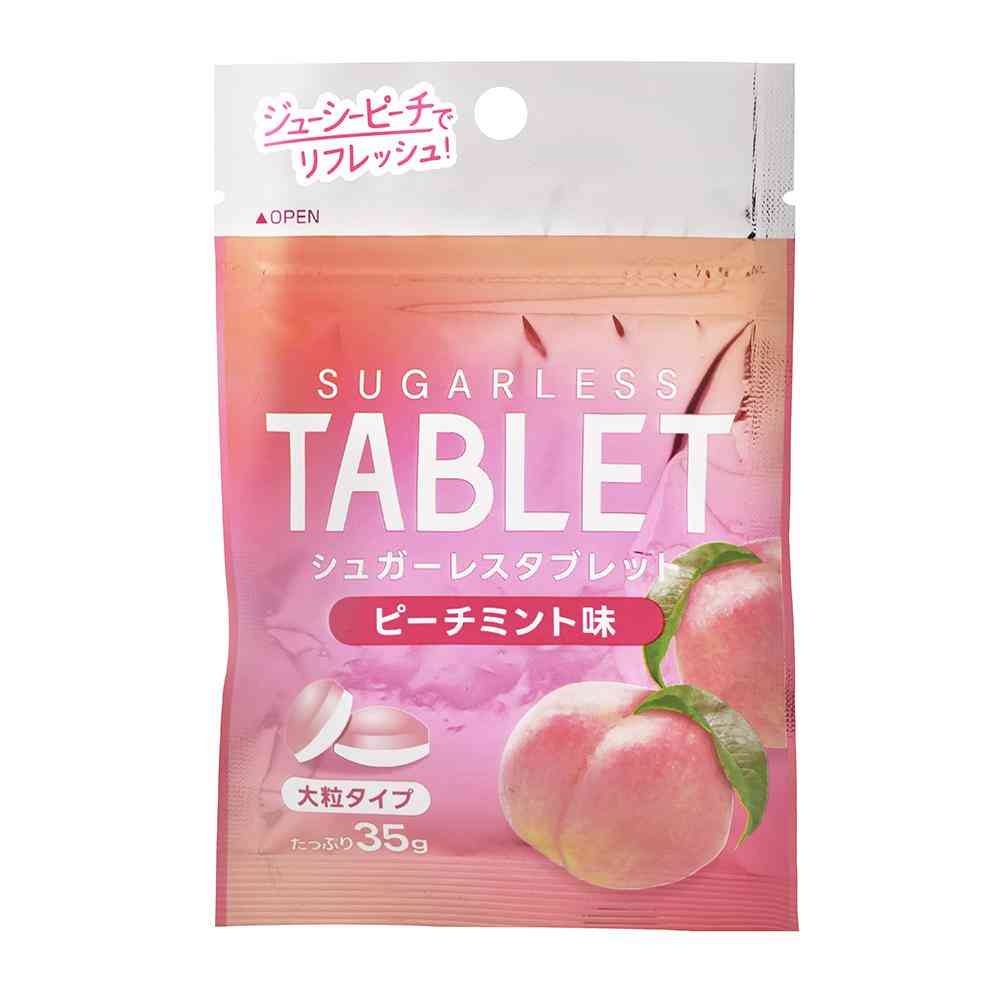 ◆シーズワン シュガーレスタブレット ピーチミント味 35g