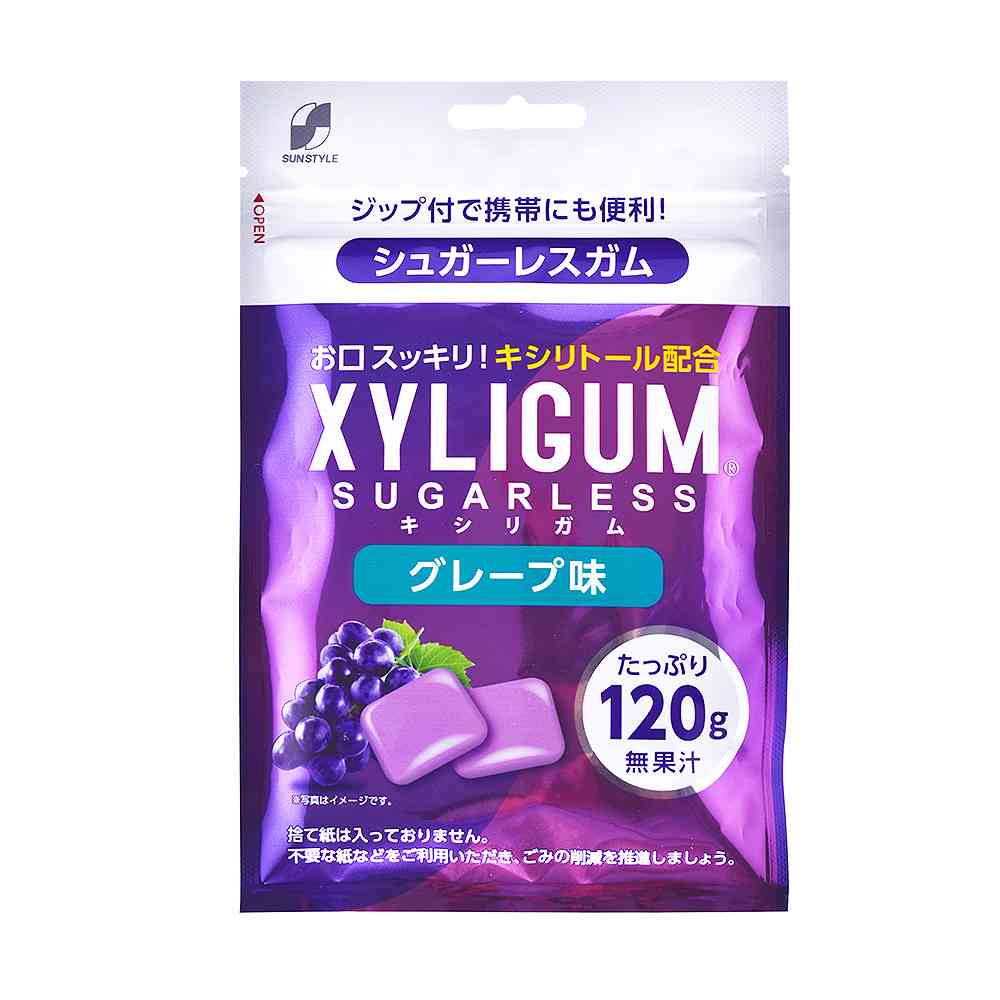 ◆SUN STYLE サンスタイル キシリガム グレープ パウチ 120g [6個セット]