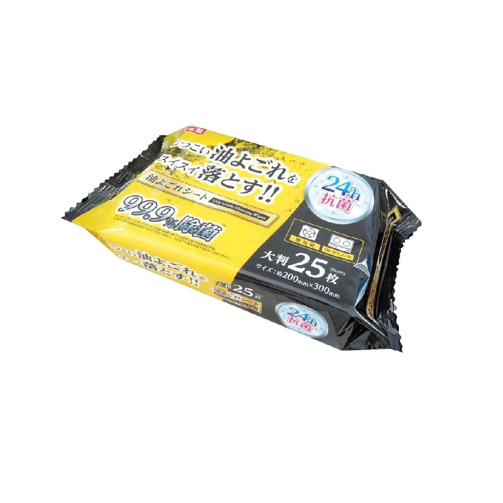 SUNSTYLE 24時間抗菌 油汚れクリーナー 25枚【4個セット】