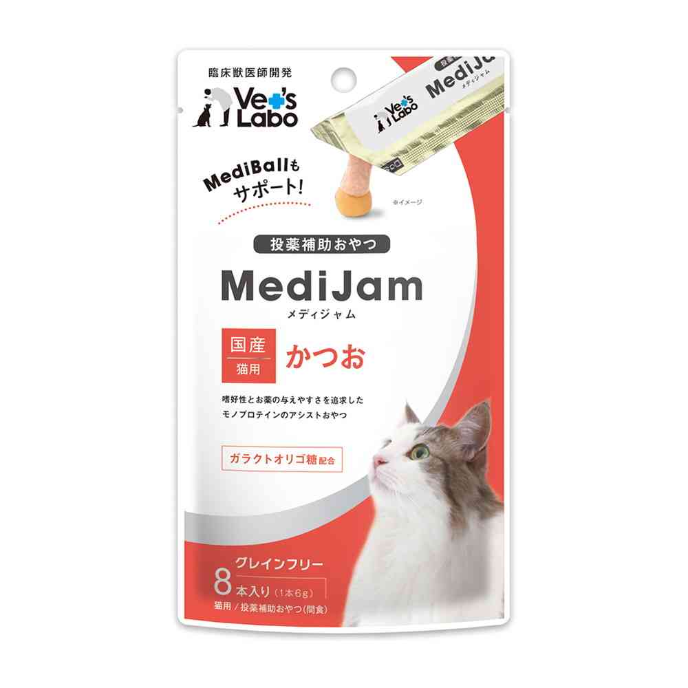 ジャパンペットコミュニケーションズ 猫用 メディジャム かつお  6g×8本